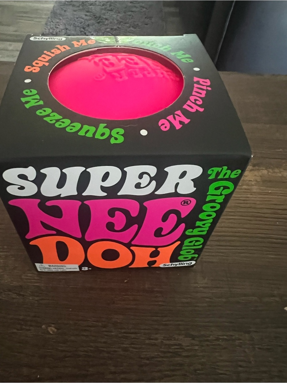 Nee Doh super size The Groovy Globe Squish Toy - Bright Pink